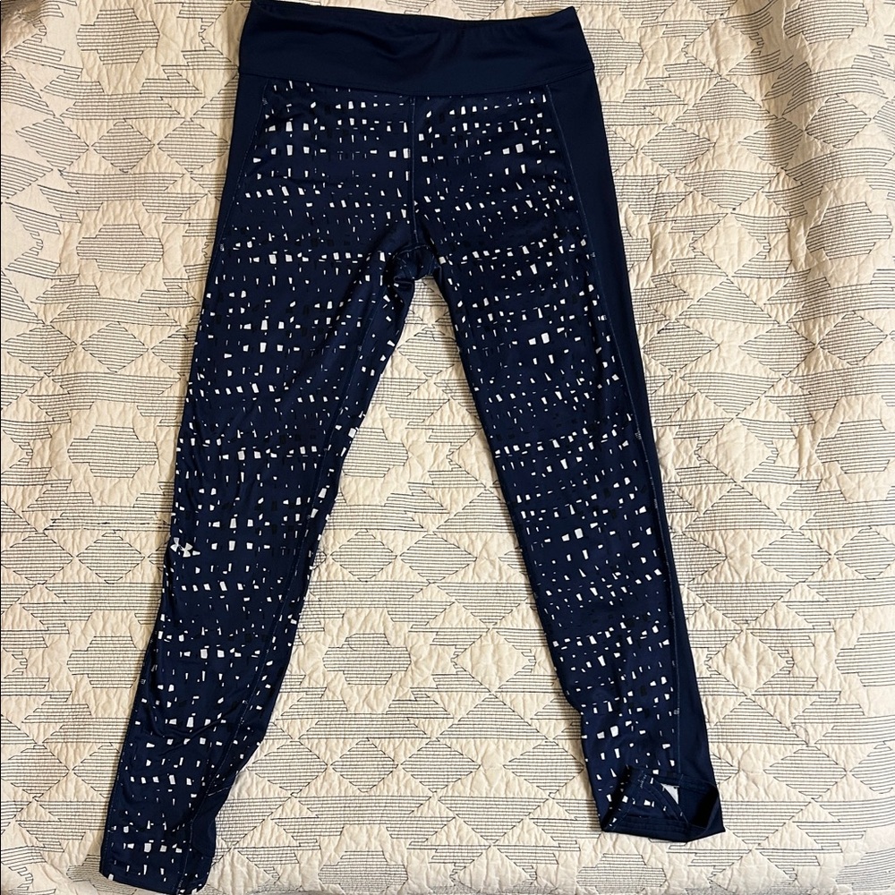 Navy and White Patterned Leggings